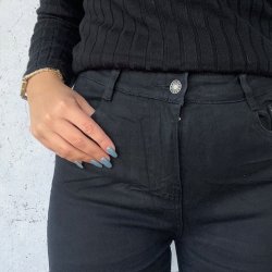 Slim fit jeans sort stretch str. L - 5xl