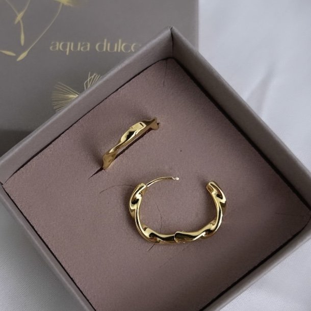 Hoops TWIRL 20mm Forgyldt Slv