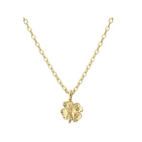 Halsk�de CLOVER 40 + 5 CM - Forgyldt S�lv 