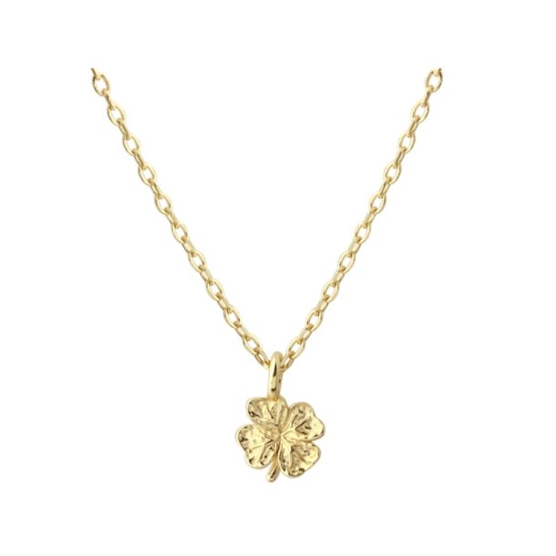 Halsk�de CLOVER 40 + 5 CM - Forgyldt S�lv 