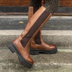 Lang Stvle THE FOLLOW BOOT Cognac skind str 36-41
