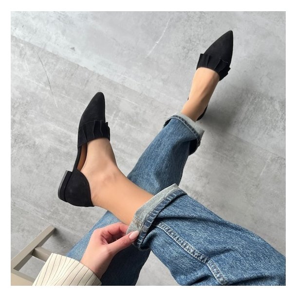 Loafer New Romance sort ruskind - str. 36-41