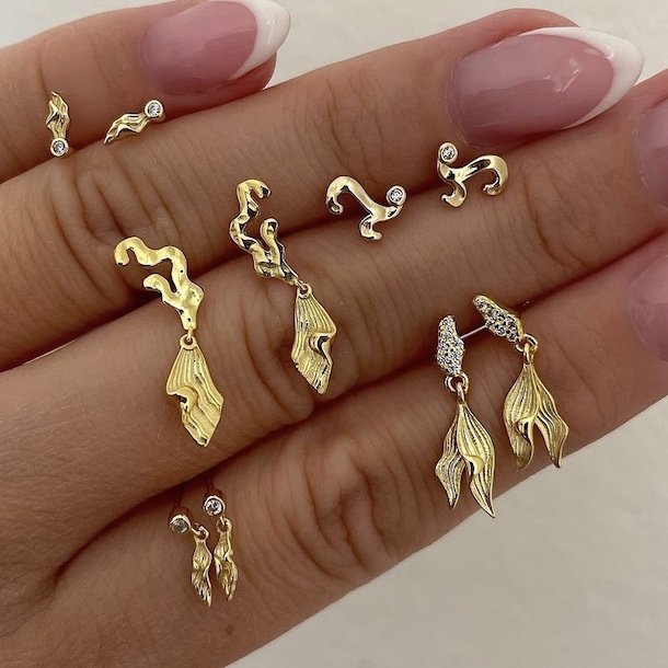 restik Showa Dangle Forgyldt slv