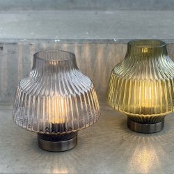 Lampe LED D17x17cm glas 