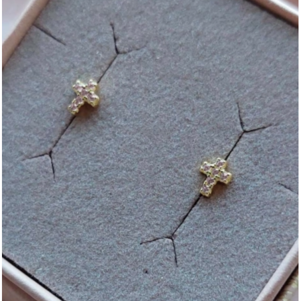 restikker kors ROSE forgyldt slv