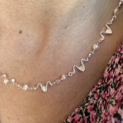 Halskde Rhumba Choker sterling slv