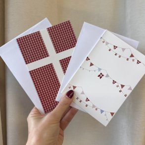 Kort med flag dobbelt med konvolut