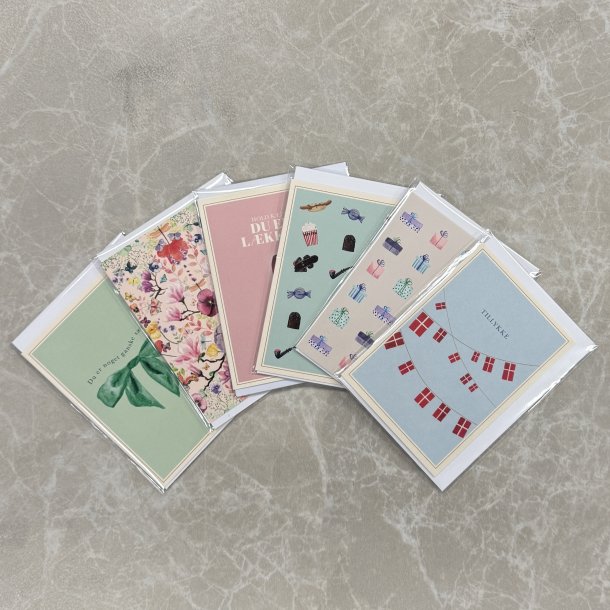 Kort med konvolut 7,5 x 10,7 cm All By Voss