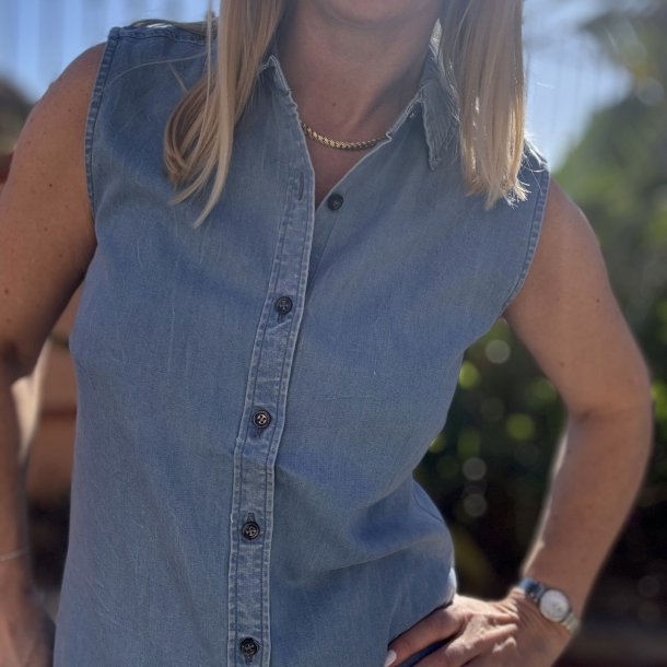 Tencel Karen denim skjorte - korte �rmer
