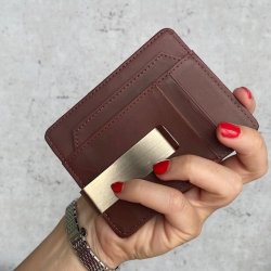 Kortholder med penge klips