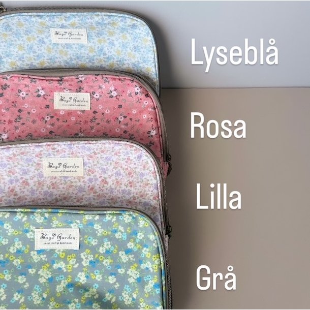 Toilettaske stor flora