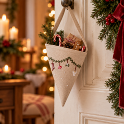 Joyful christmas juleoph�ng � hjerte eller kr�mmerhus bomuld