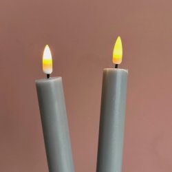 Gr LED Kronelys 2stk 240mm