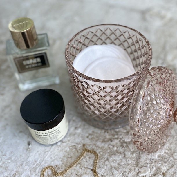 Opbevaringskrukke med ternet mnster