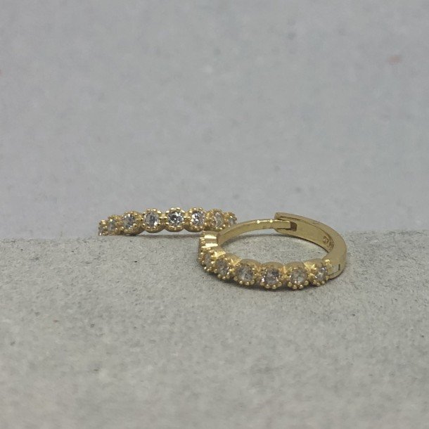 Hoops - shiny  Forgyldt s�lv