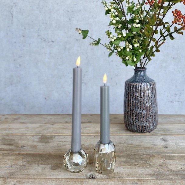 Lysestage diamant D5x7 glas