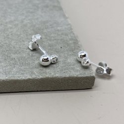 restikker Two bobbels &amp; stones sterling slv