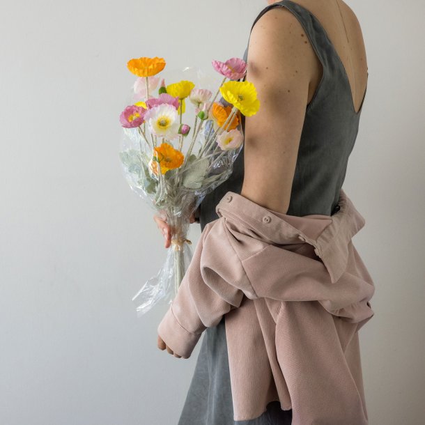 Poppy kunstig blomster buket - Mix