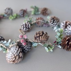 Garland, H6xW169xD5cm Wood, Nature