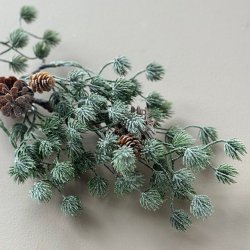 Ceder gren m/sne og kogler H38cm 