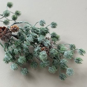 Ceder gren m/sne og kogler H38cm 