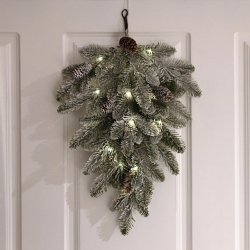 Stor grangren med lyskde - 55 cm LED lyskde