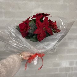 Julebuket med gran og julestjerne