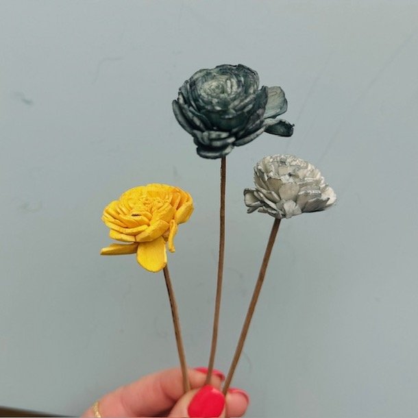 Blomst stilk 25cm three flower