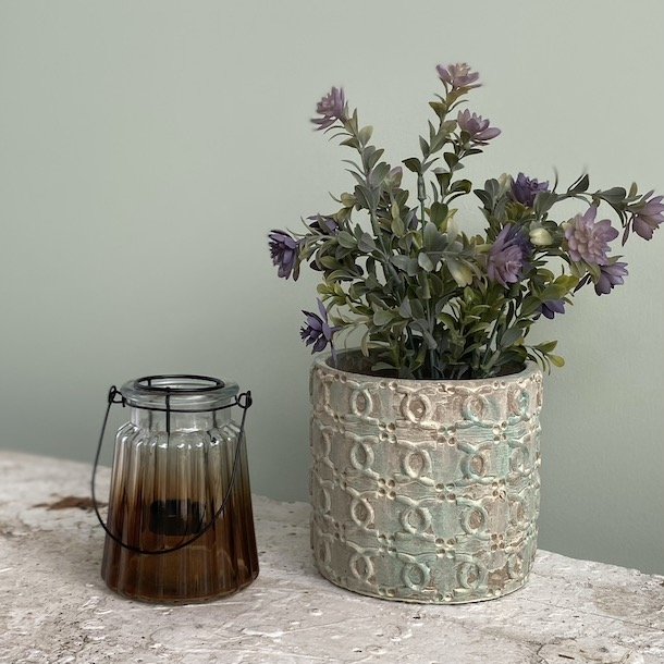 Sukkulent i potte 30 cm lilla