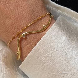 Armring WAVY Forgyldt slv