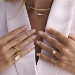 Fingerring Rhumba  forgyldt slv