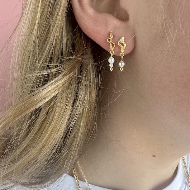 restikker Maree pearl forgyldt slv