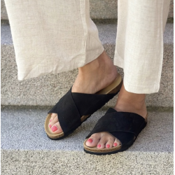 Sandal Annet Nature NEGRO - skind str 37 - 41