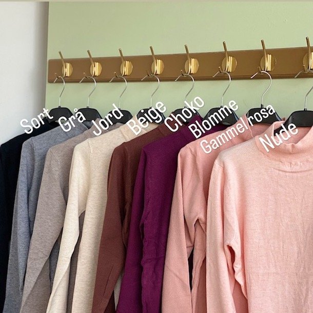 Perfect Basic Sweater turtleneck viskose/cashmere miks