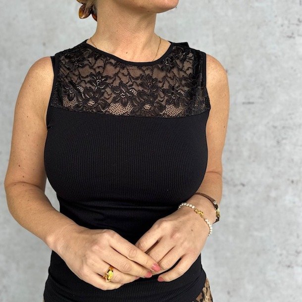 Nancy rib top microfiber str S-XL