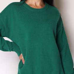 Uldsweater Med Rund Hals - str M-XL