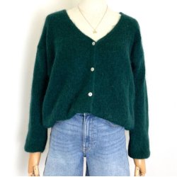 Cardigan v-hals Mohair uld miks