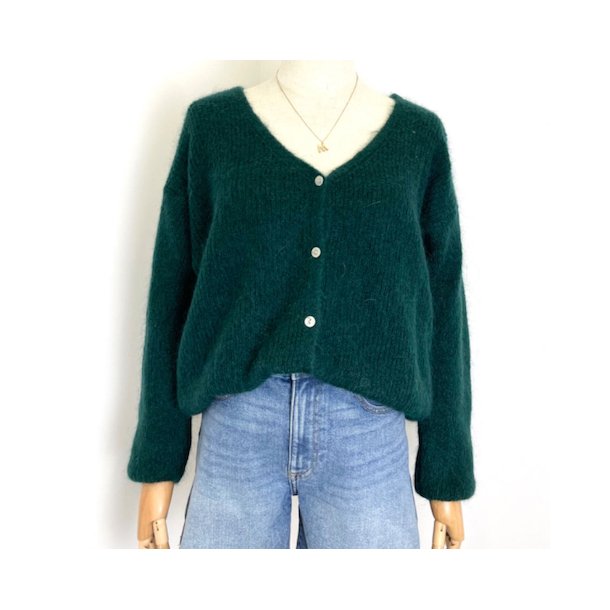 Cardigan v-hals Mohair uld miks
