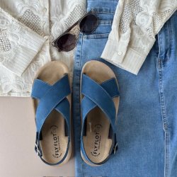 Fly Flot dame sandal bl skind str. 36-41