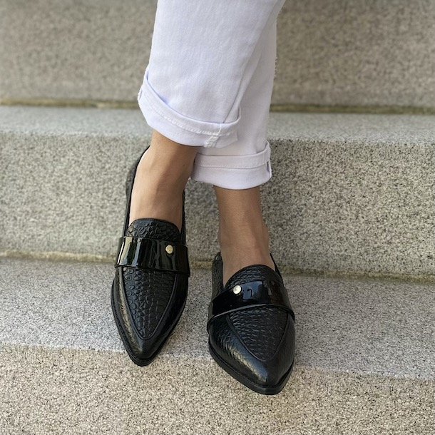 Loafer NEW MOMENTS - sort skind str 36-41