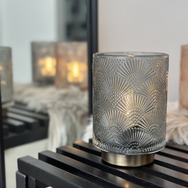 Lampe LED D10x15cm glas