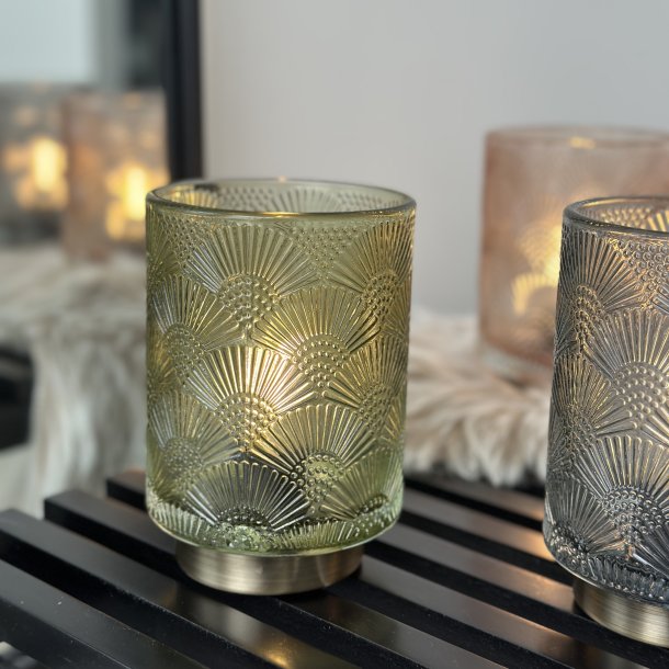 Lampe LED D10x15cm glas