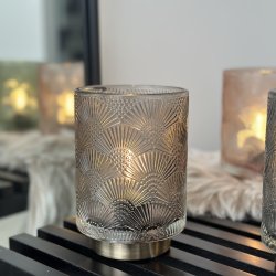 Lampe LED D10x15cm glas