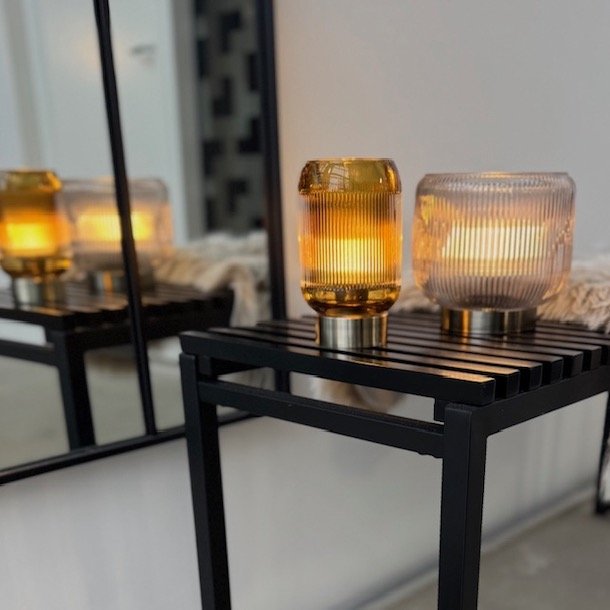 Lampe LED D15x15cm glas 