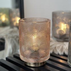 Lampe LED D10x15cm glas