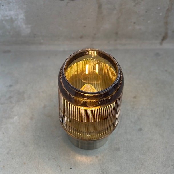 Lampe LED amber Glas