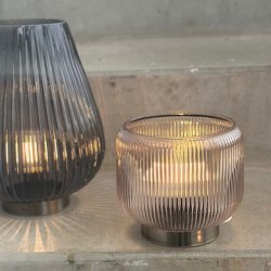 Lampe LED D15x15cm glas 