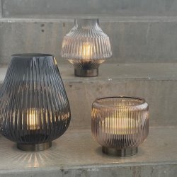 Lampe LED D15x15cm glas 