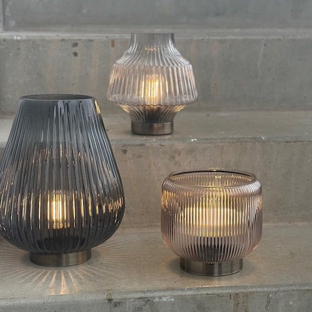 Lampe LED D15x15cm glas 