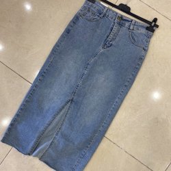 Denim nederdel medi str. S-XL